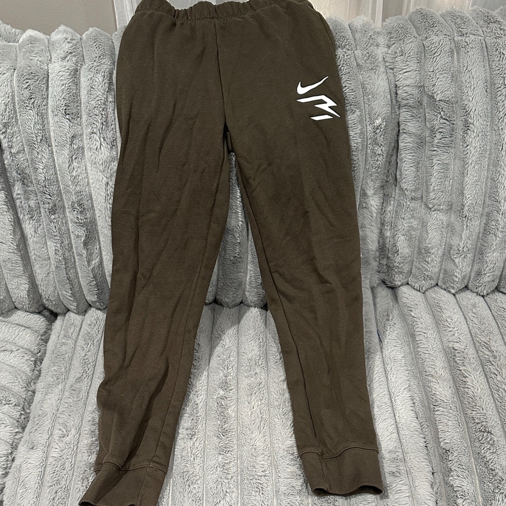 Nike Kids green Joggers with White Swoosh
